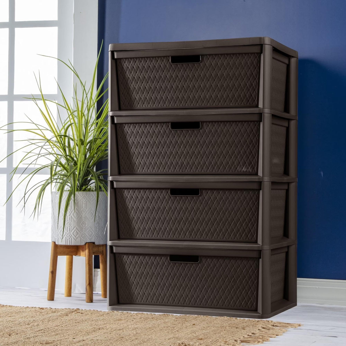 3 Drawer Storage Organizer Tower with Carry Handles E517628
