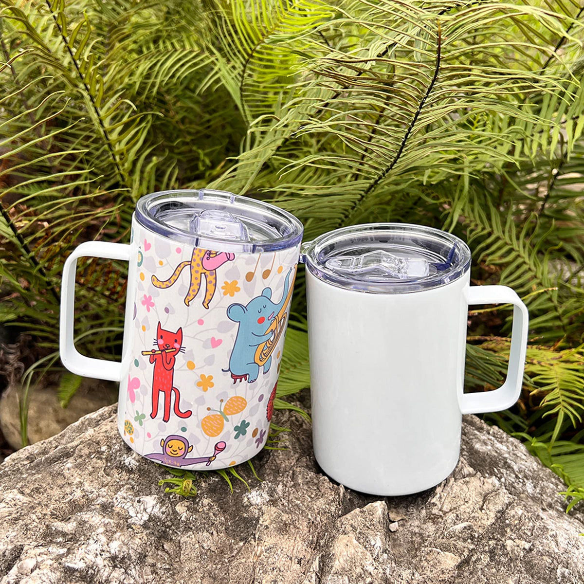 16oz Stainless Steel Sublimation Mug with Lid, 4 Pack P809