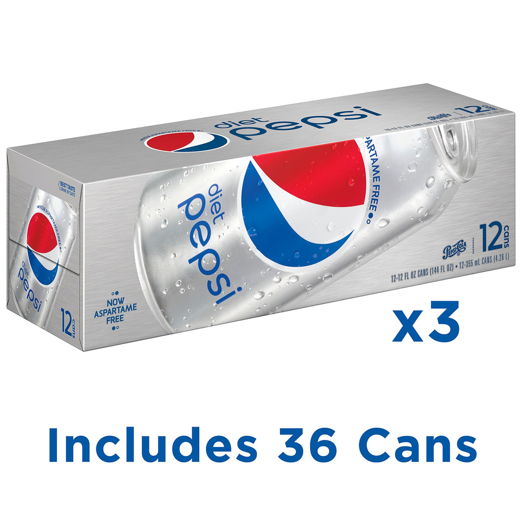 Diet Pepsi Soda 12 fl oz 36 Cans I5380