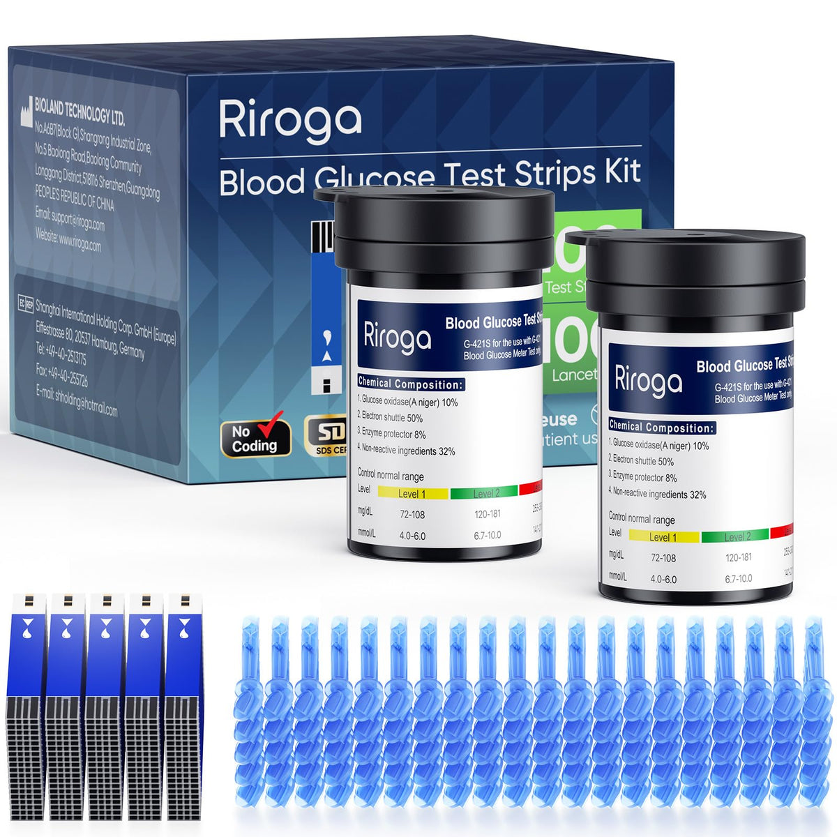 Blood Glucose Test Strips 100ct & Lancets 100ct W4807