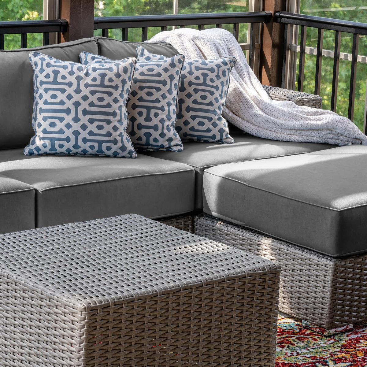 14 Piece Outdoor Waterproof Cushion Covers with Zipper U285296