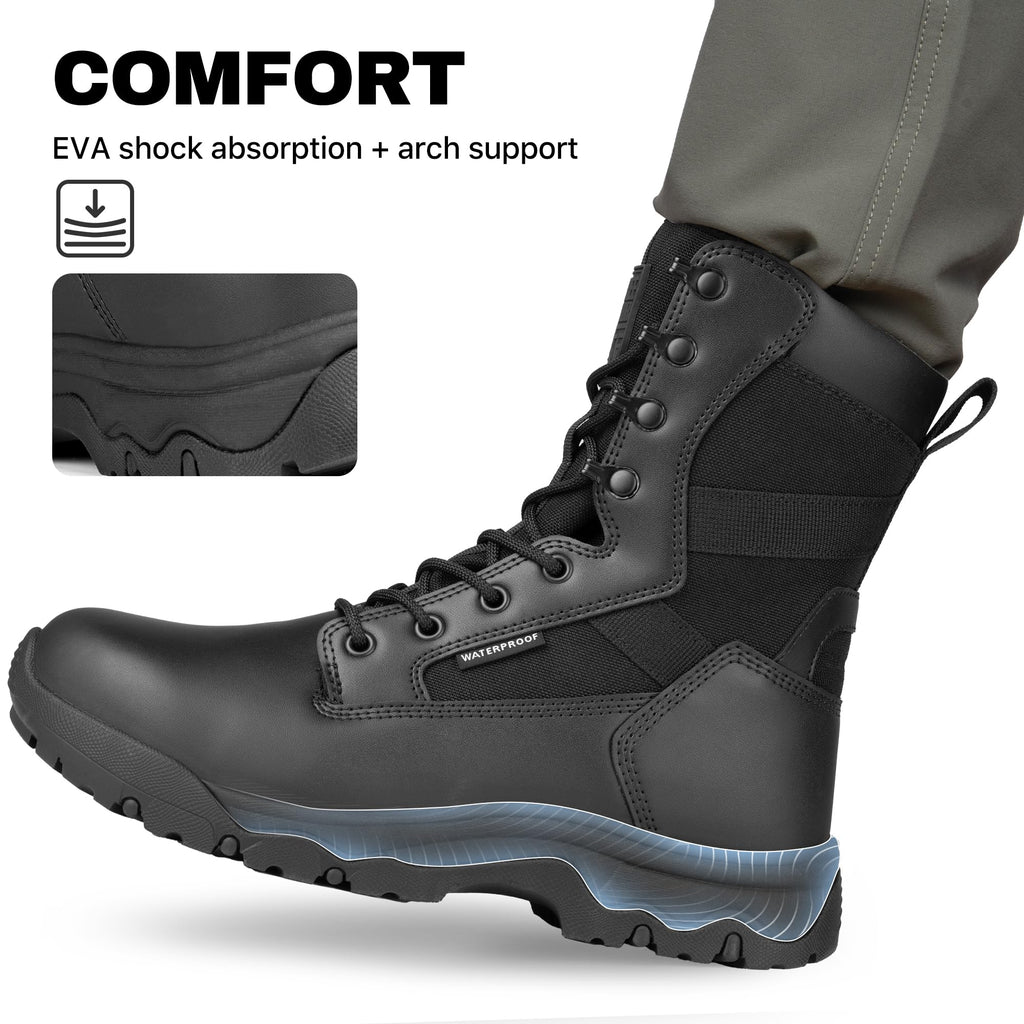 Waterproof Side Zip 8" Tactical Boot T3579