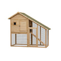 55" 2-Tier Wooden Rabbit Hutch with Ramp Y9753