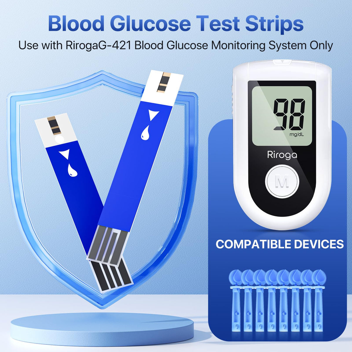 Blood Glucose Test Strips 100ct & Lancets 100ct W4807