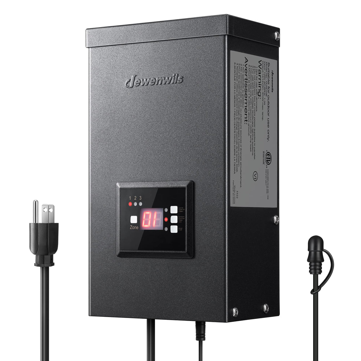 200W Low Voltage Landscape Transformer with Timer and Photocell Sensor Z3108