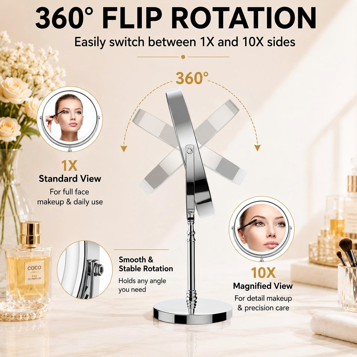 Makeup Mirror with 3 Lights P4224