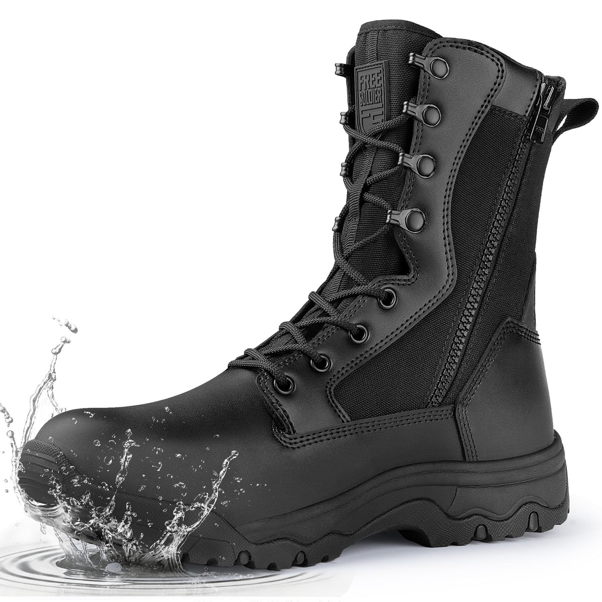 Waterproof Side Zip 8" Tactical Boot T3579