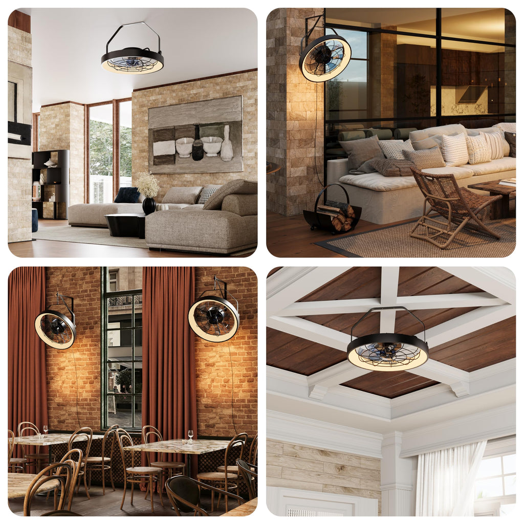 20 Inch Plug In Wall Mount Fan with Light N97986