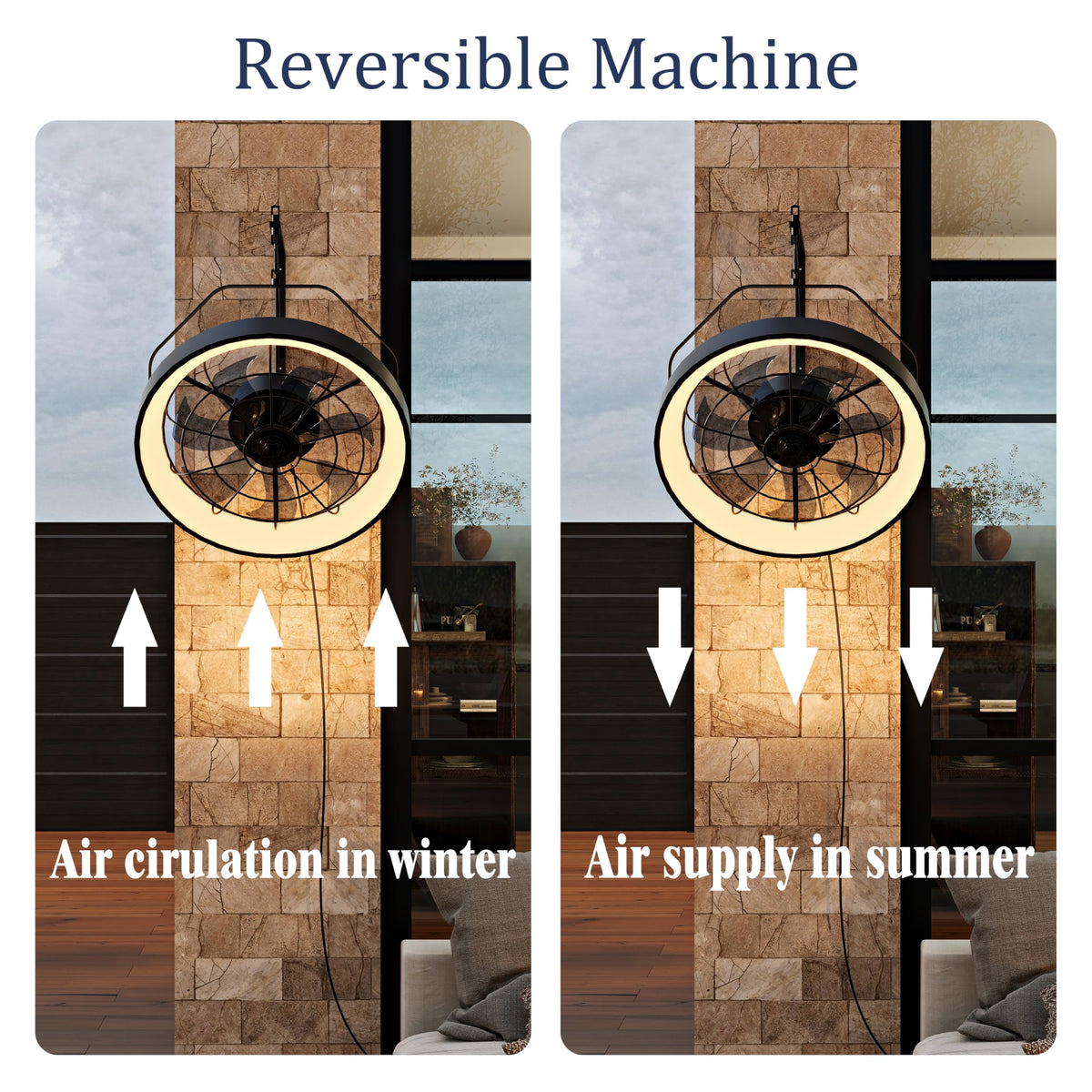 20 Inch Plug In Wall Mount Fan with Light N97986