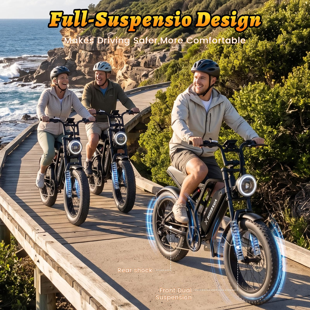 Electric Bike 1500W Peak Motor 48V 15.6Ah Removable Battery J7592