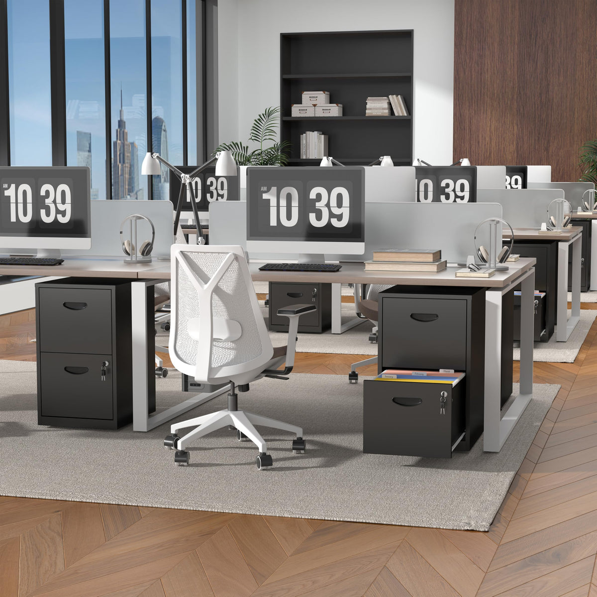 2 Drawer Metal File Cabinet with Lock W896745
