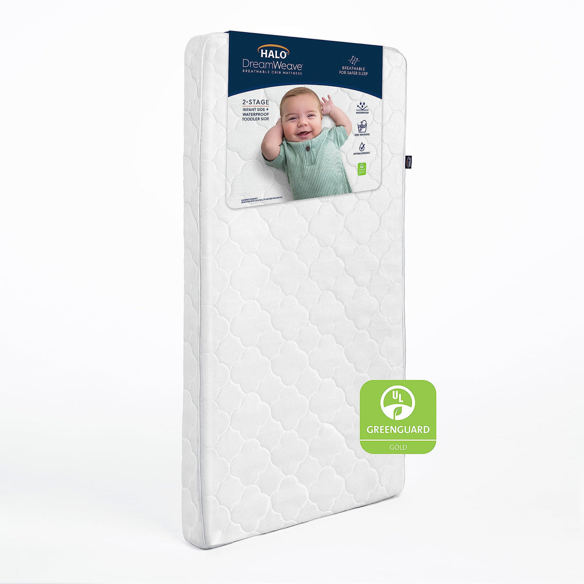 100% Breathable Dual Sided 2-Stage Crib & Toddler Mattress M7784