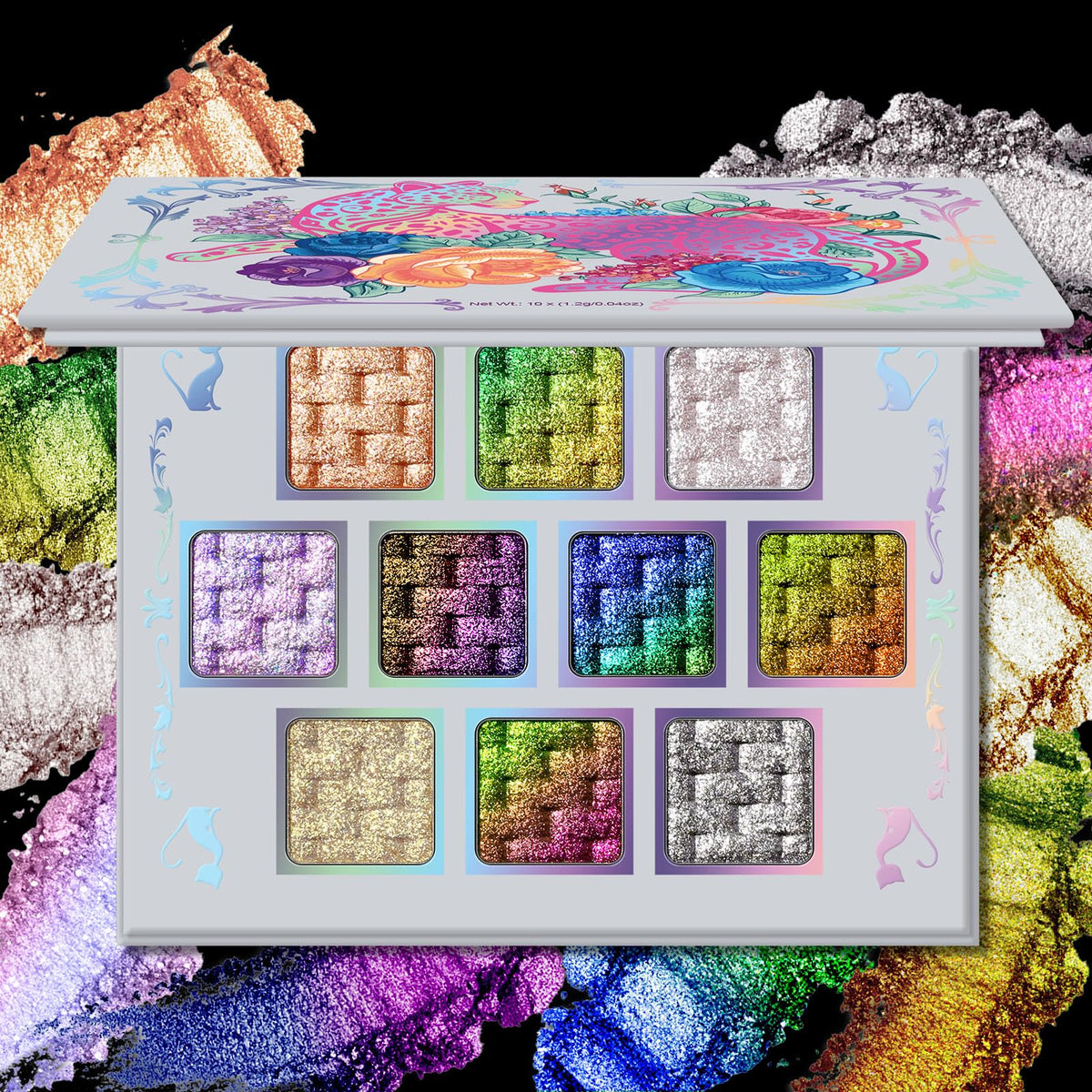 10 Colors Multichrome Shimmer Eyeshadow Palette L829