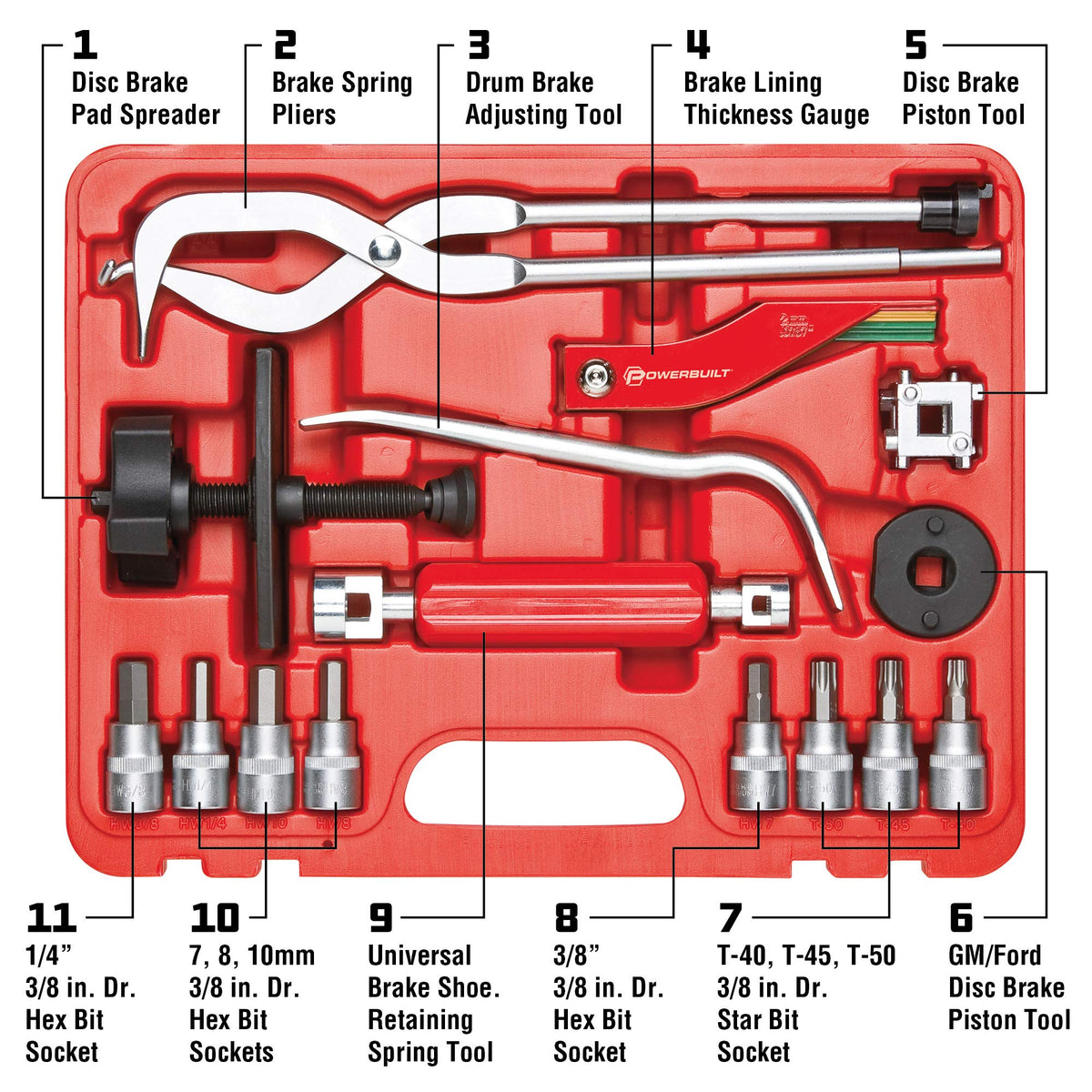 15 Piece Brake Service Set G703582